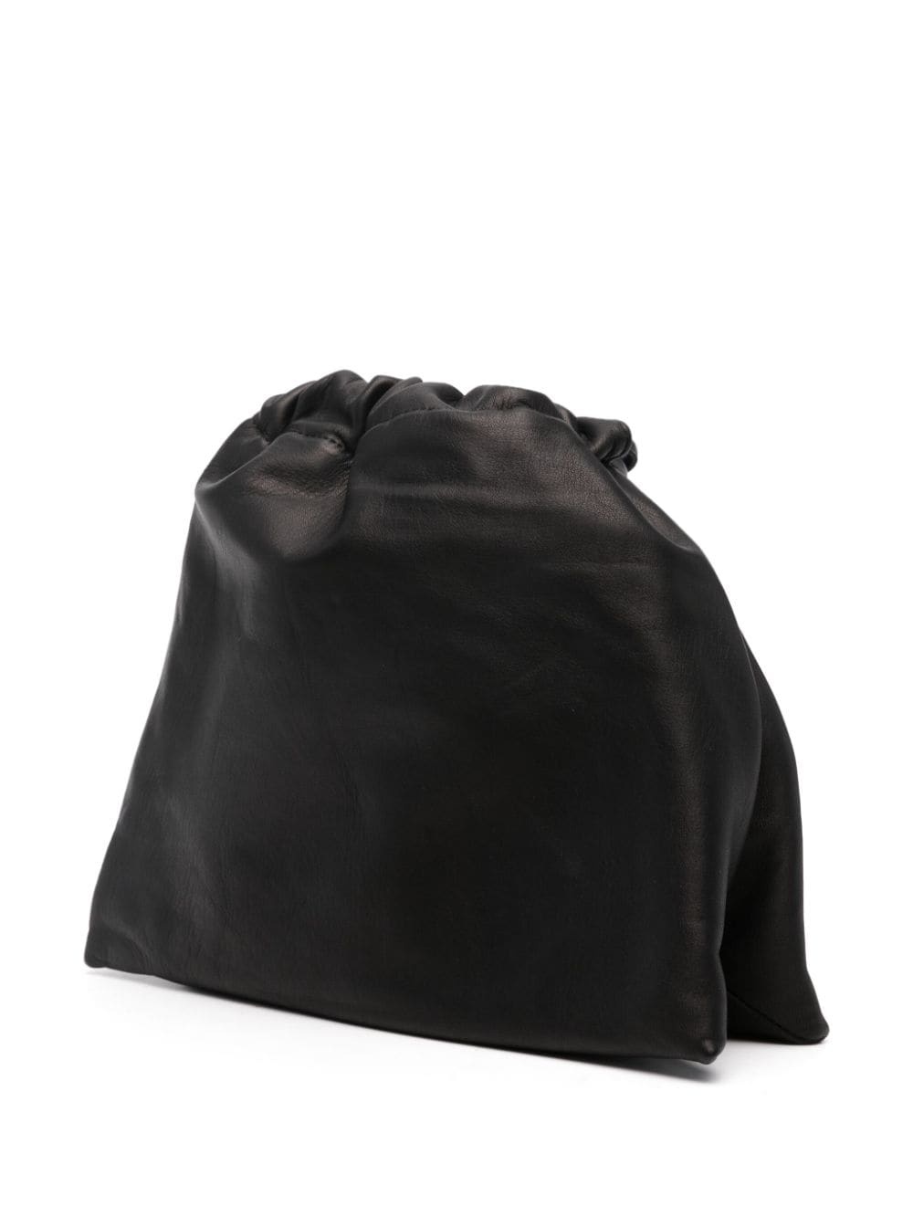 drawstring leather shoulder bag - 3