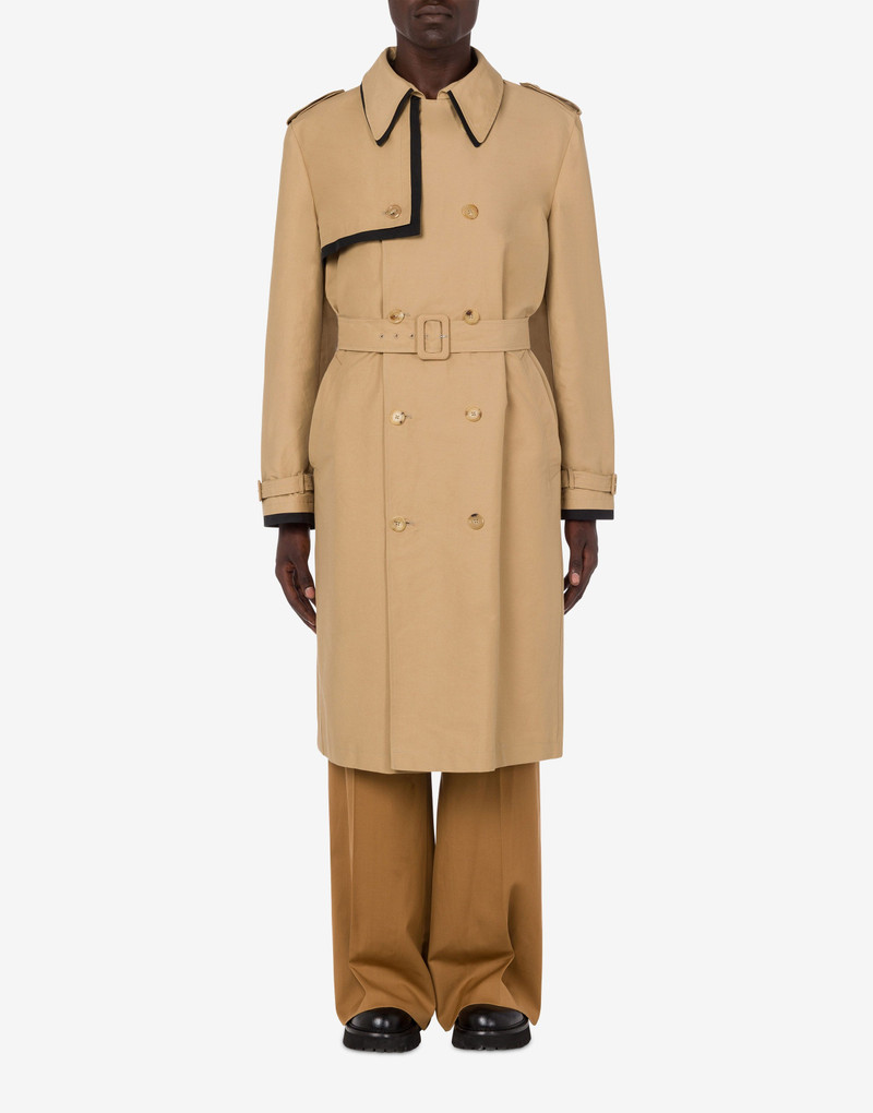 Moschino CONTRASTING LAYERS CANVAS TRENCH COAT outlook