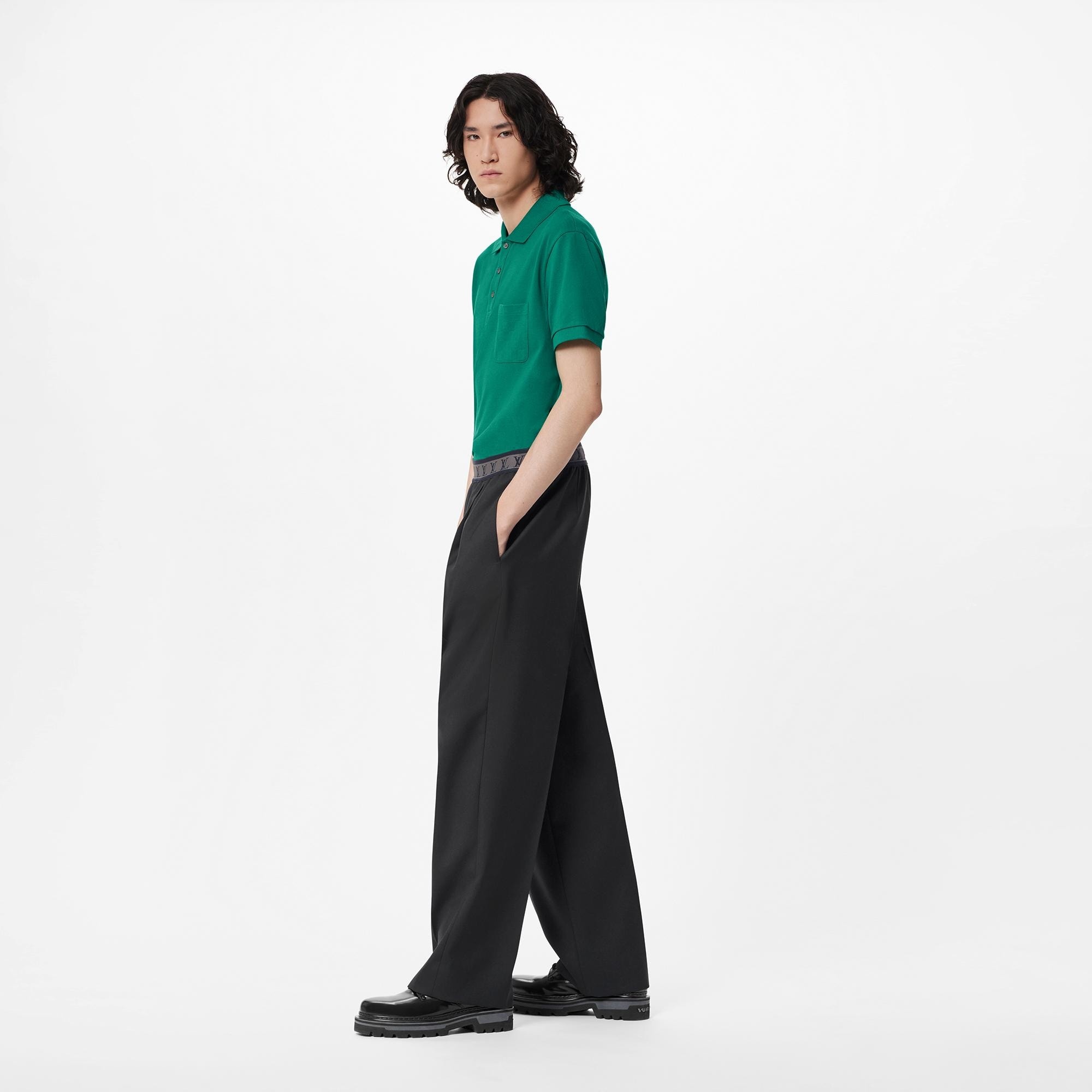 LVSE Half Damier Pocket Polo - 4