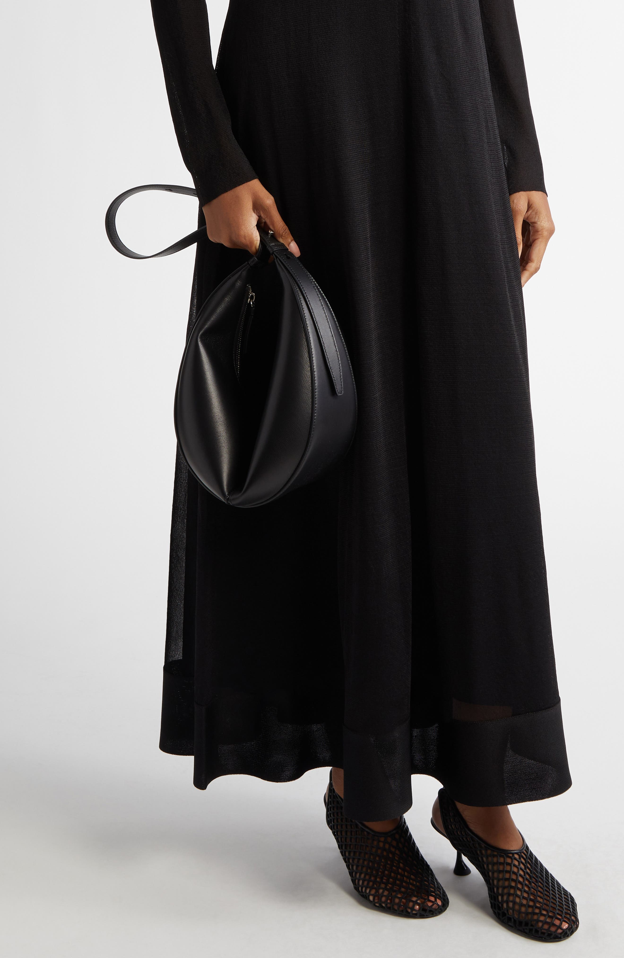Proenza Schouler Slide Leather Hobo Bag in Black at Nordstrom - 3