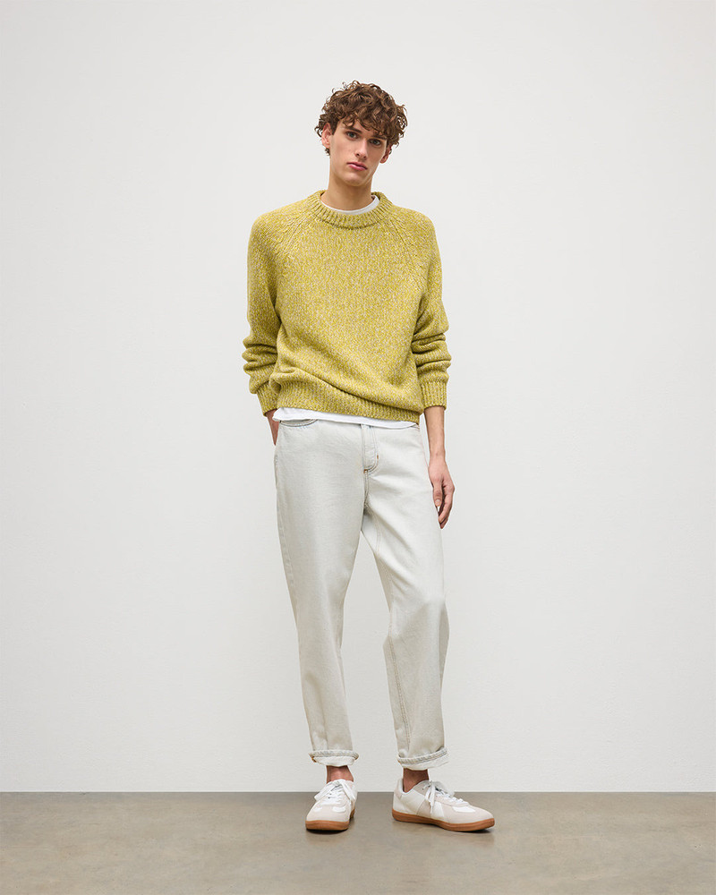 Johnstons of Elgin Fyfe Yellow Cashmere Jumper outlook