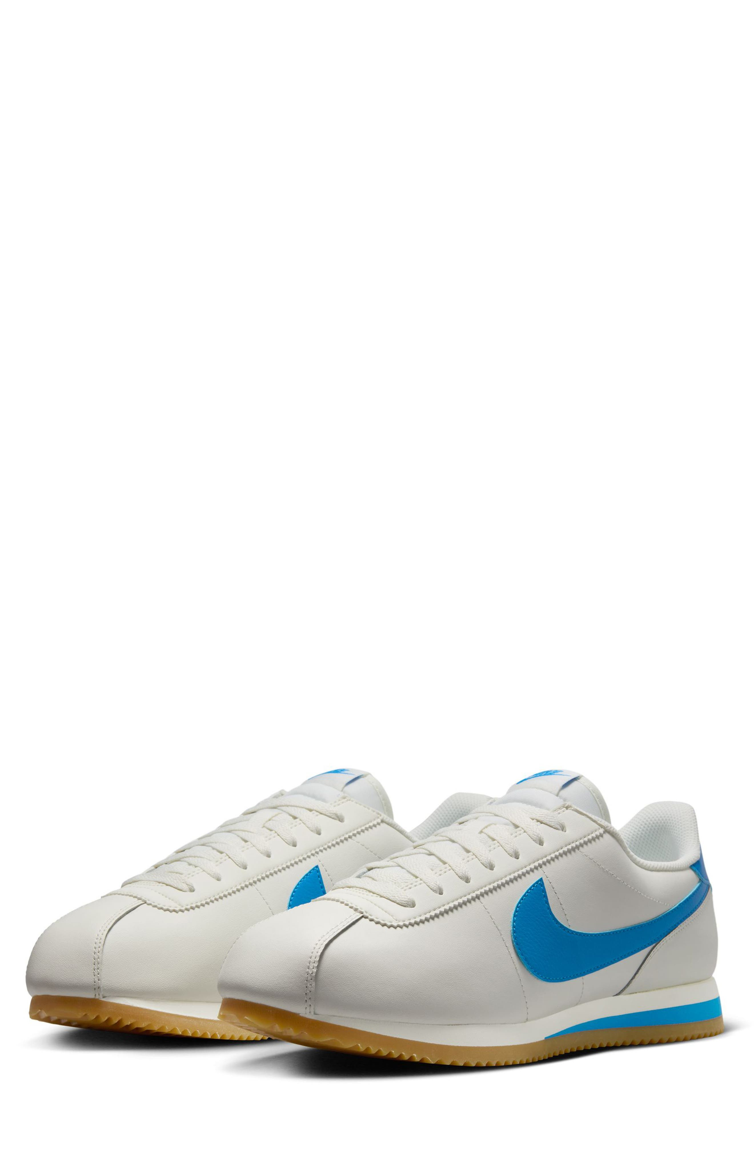 Nike Cortez Sneaker in Sail/Photo Blue/Gum Yellow at Nordstrom - 1