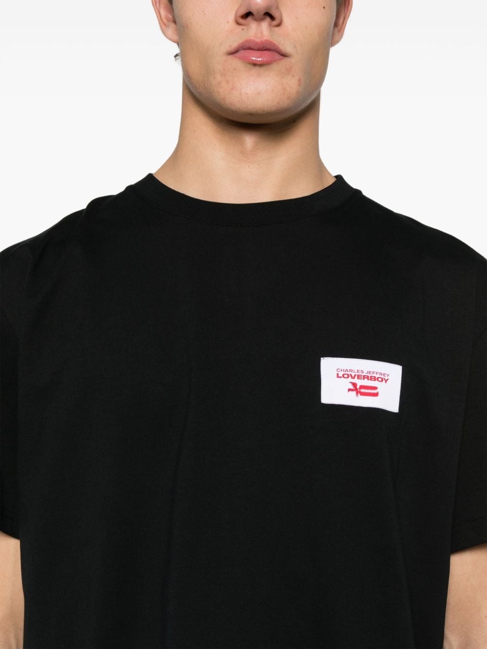 Label cotton T-shirt - 6