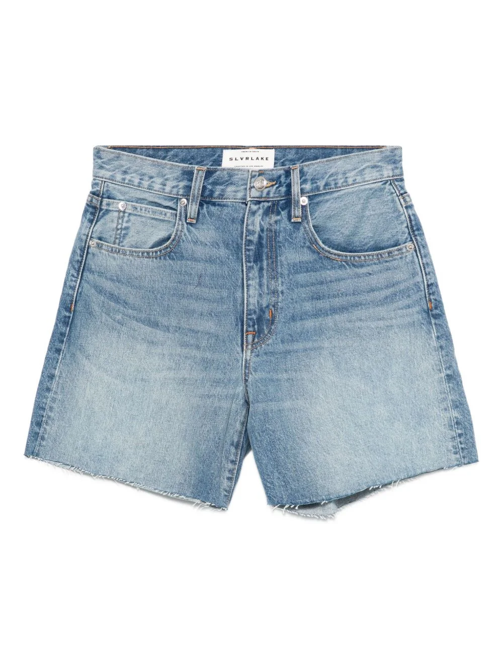 Sienna frayed-hem denim shorts - 1