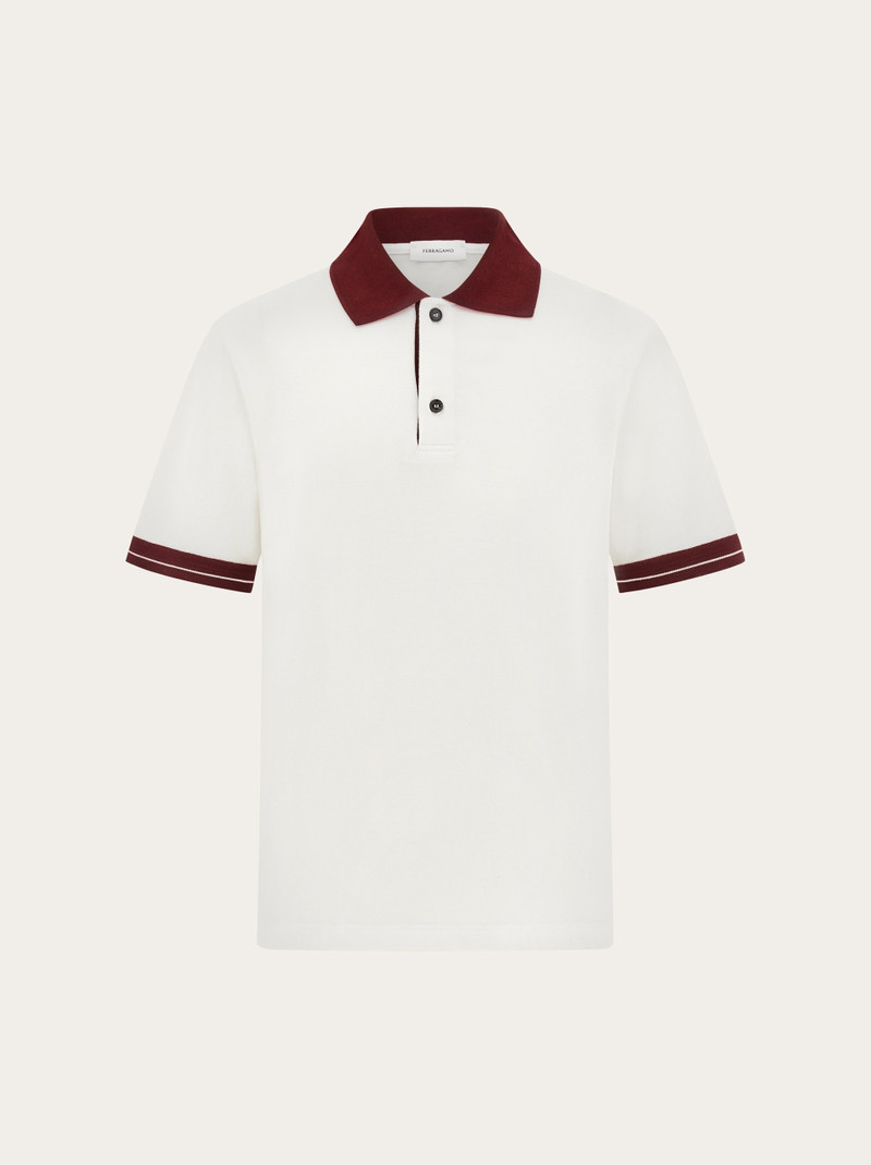 Polo shirt with color block detail 1
