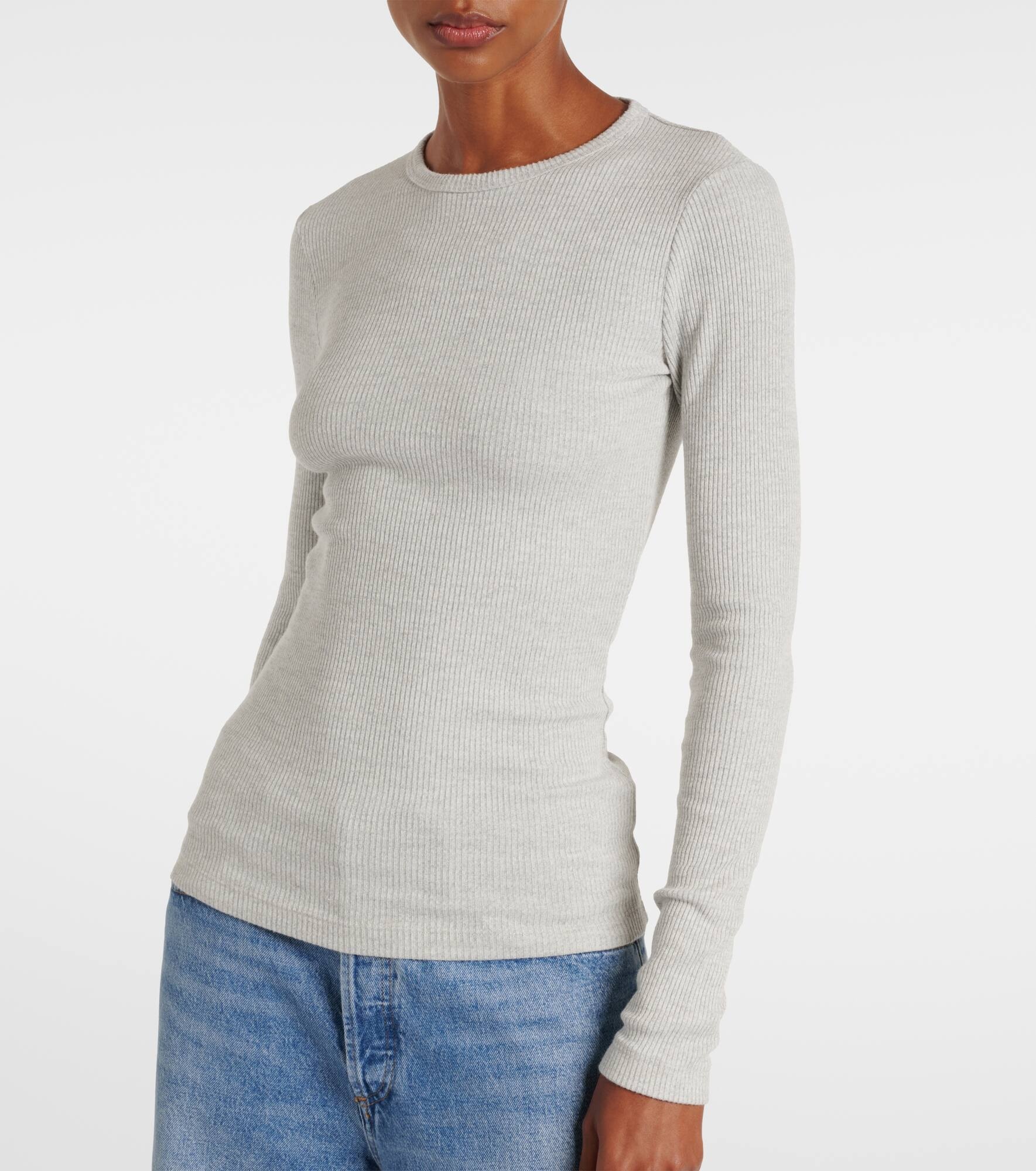 Delphi ribbed-knit jersey top - 5