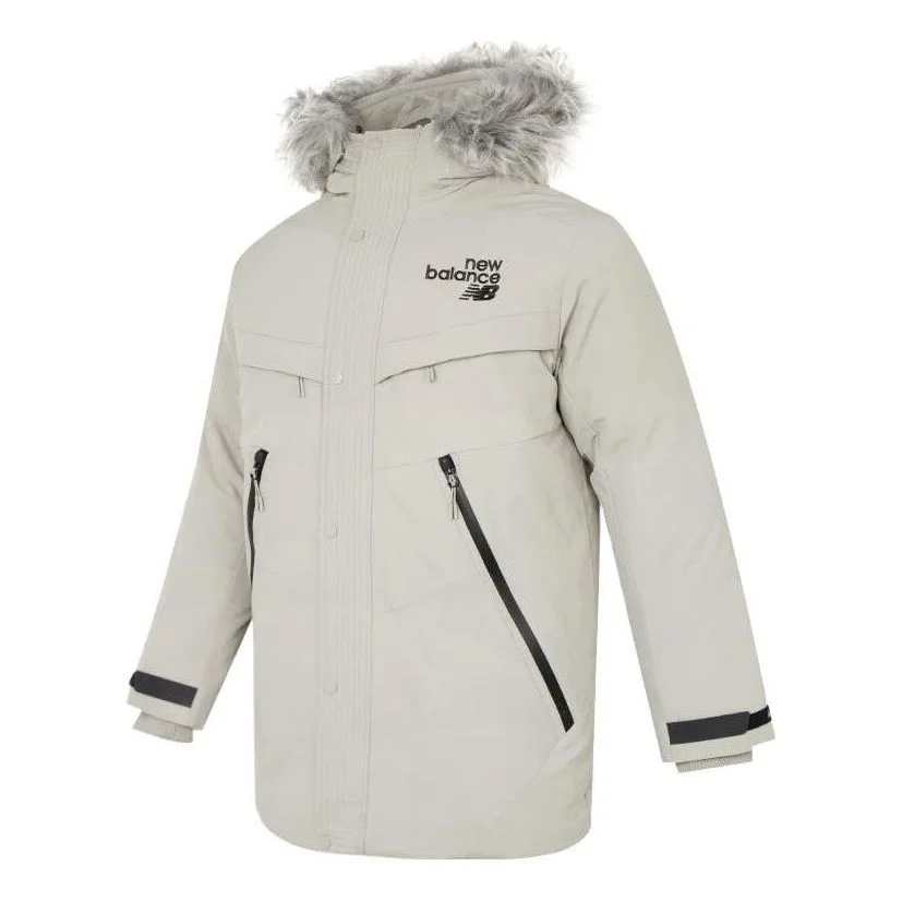 New Balance Hooded Parka Jacket 'Light Grey' AMJ24373-PAA - 1