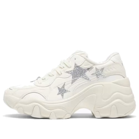 (WMNS) PUMA Pulsar Wedge Star Sneaker 'White Silver' 398675-01 - 1