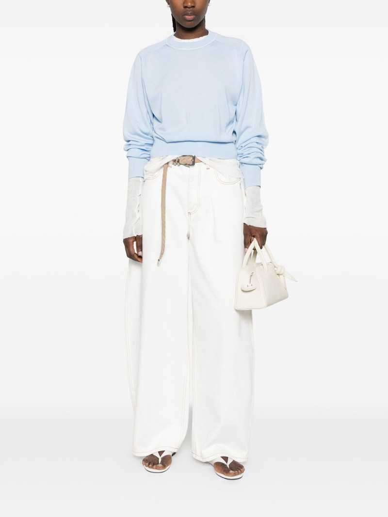 JACQUEMUS Le Sweater J logo-embroidered crew-neck sweater outlook