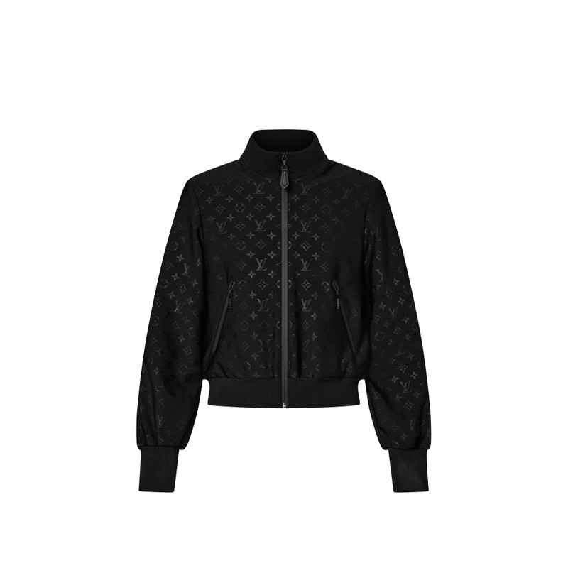 Embossed Monogram Zip-Up Jacket 1