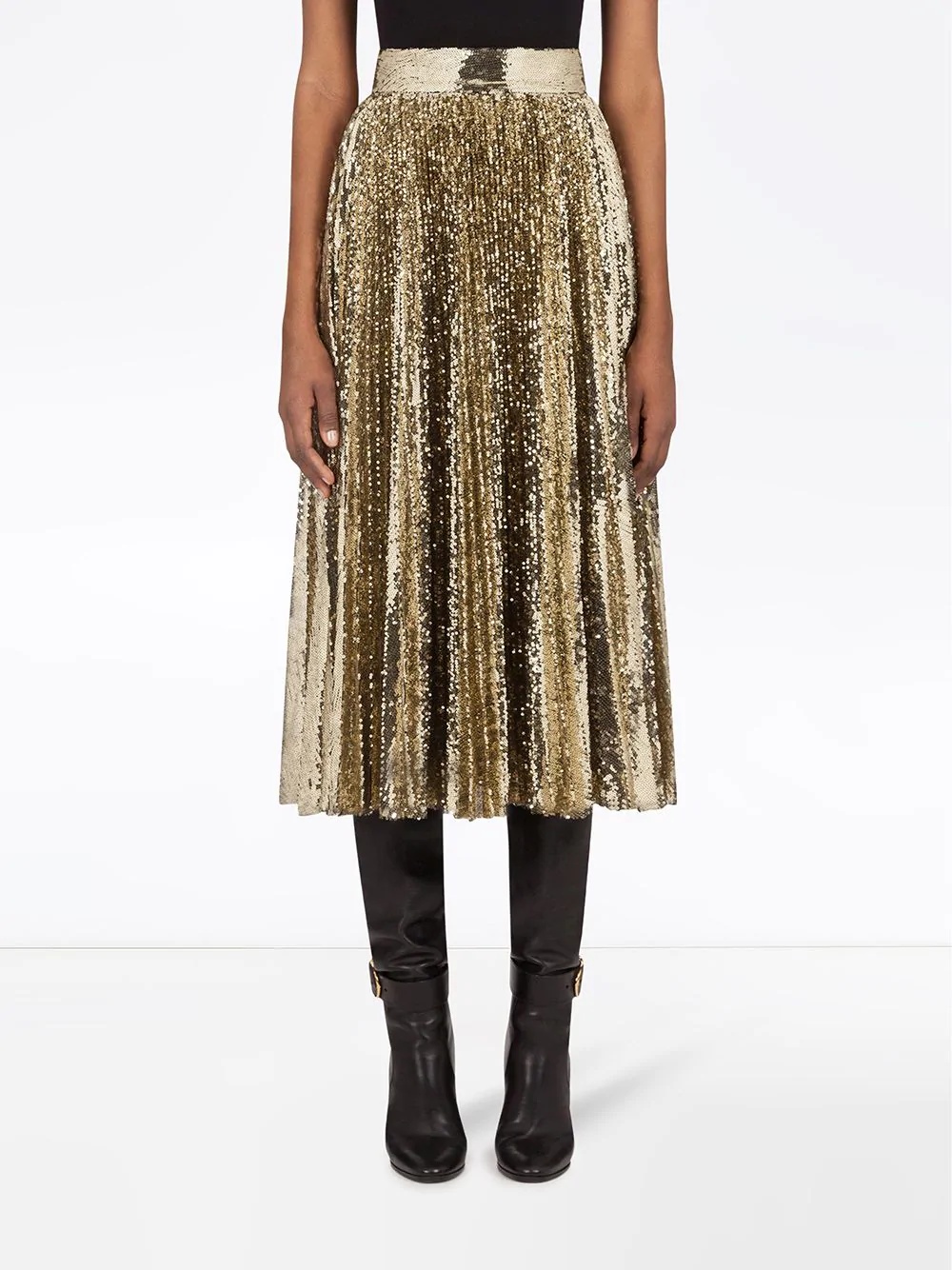 sequin pleated skirt - 3