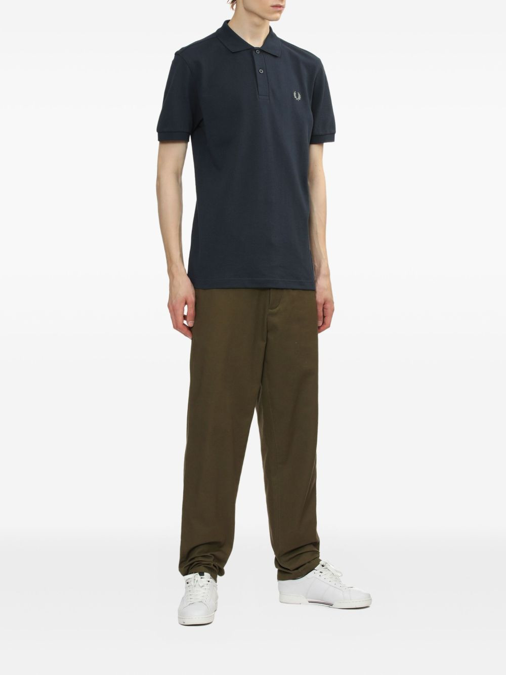 embroidered laurel-wreath polo shirt - 2