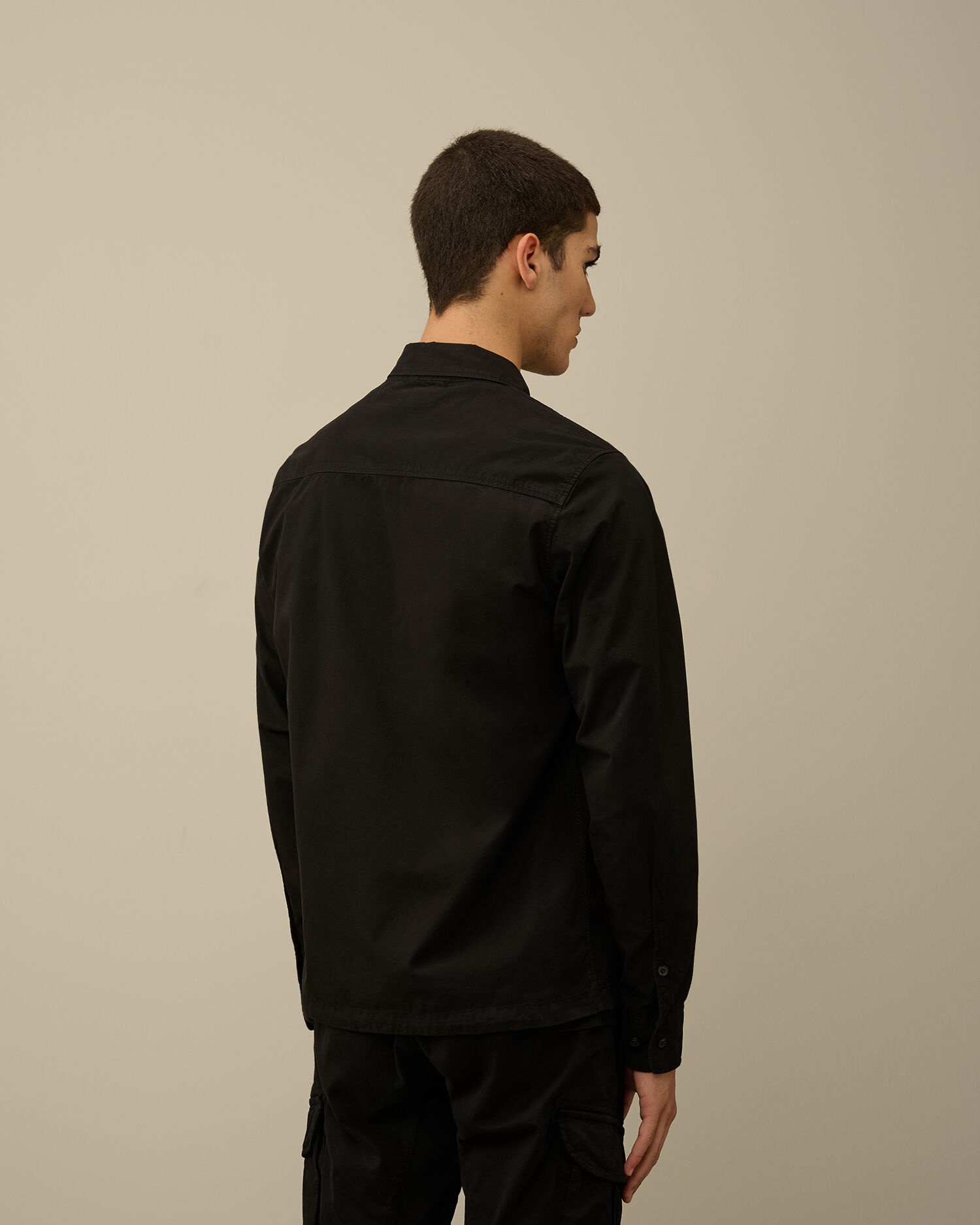 Organic Gabardine Zipped Overshirt - 3