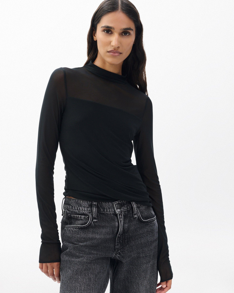 Luca Mixed-Media Mockneck 5
