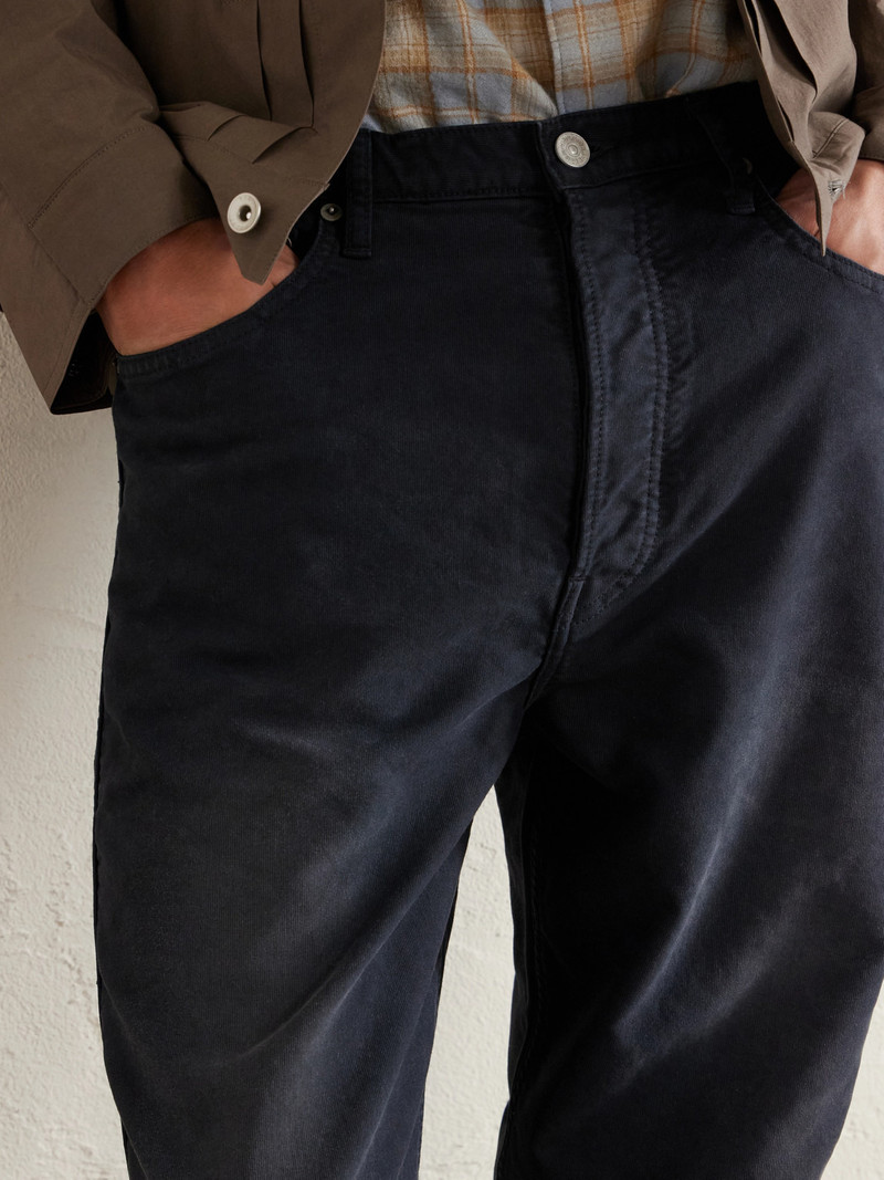 Fluxus 01 Straight-Leg Garment-Dyed Distressed Cotton-Corduroy Trousers 5