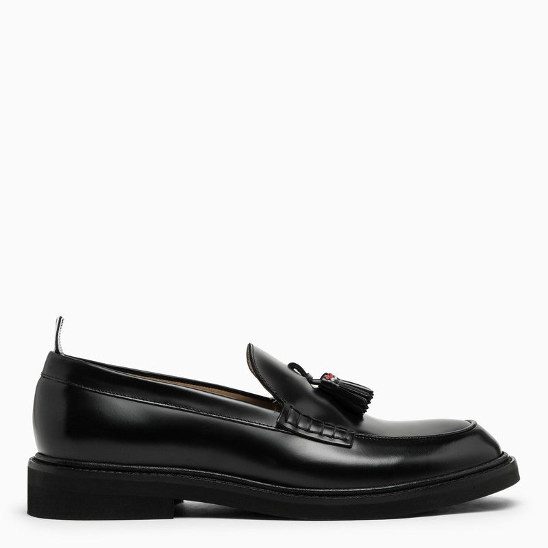 Thom Browne Black Leather Moccasin With Tassels Men - 1