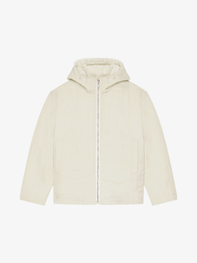 Givenchy REVERSIBLE HOODED JACKET IN 4G FUR outlook