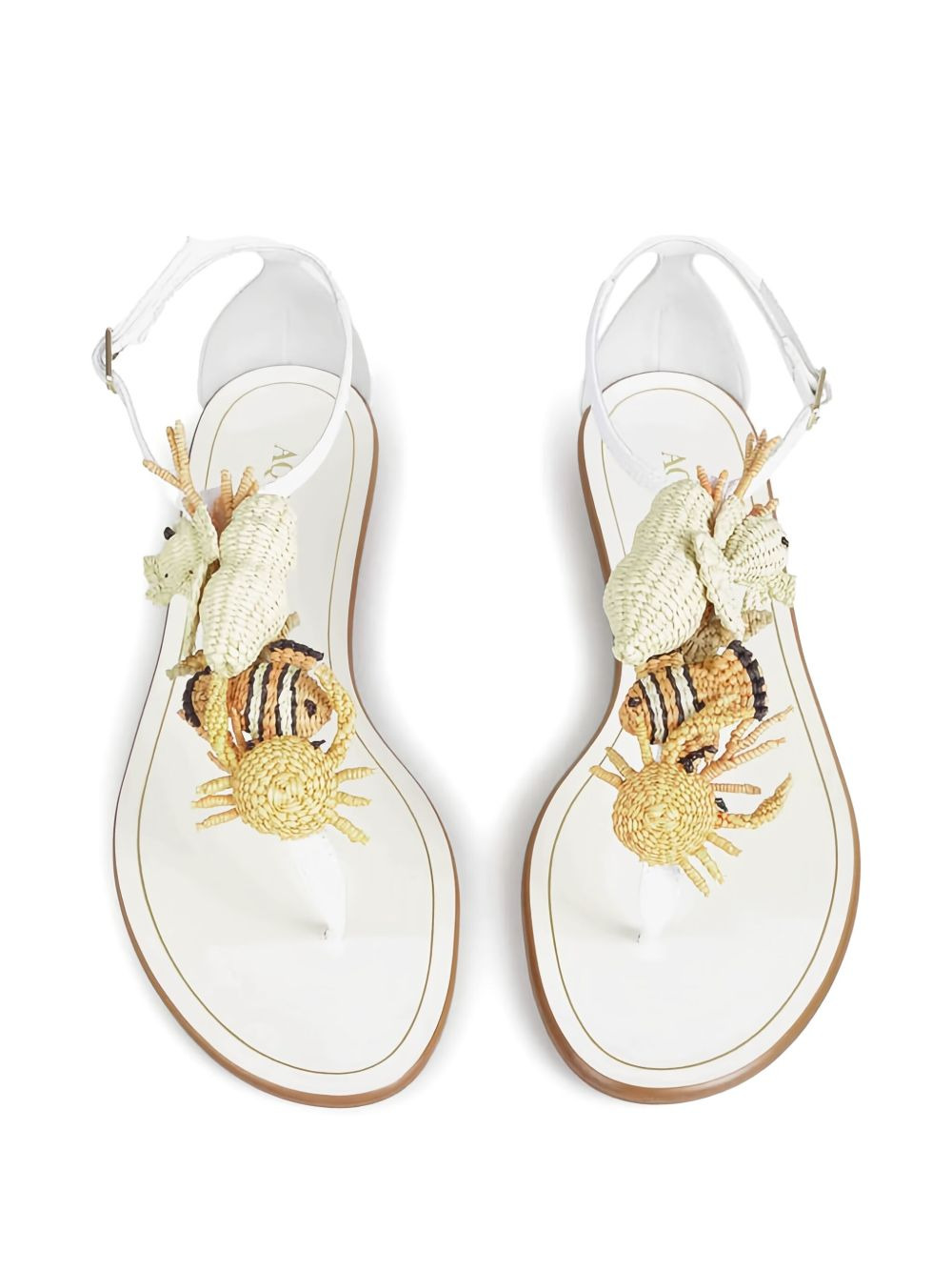 raffia sea-creature sandals - 3