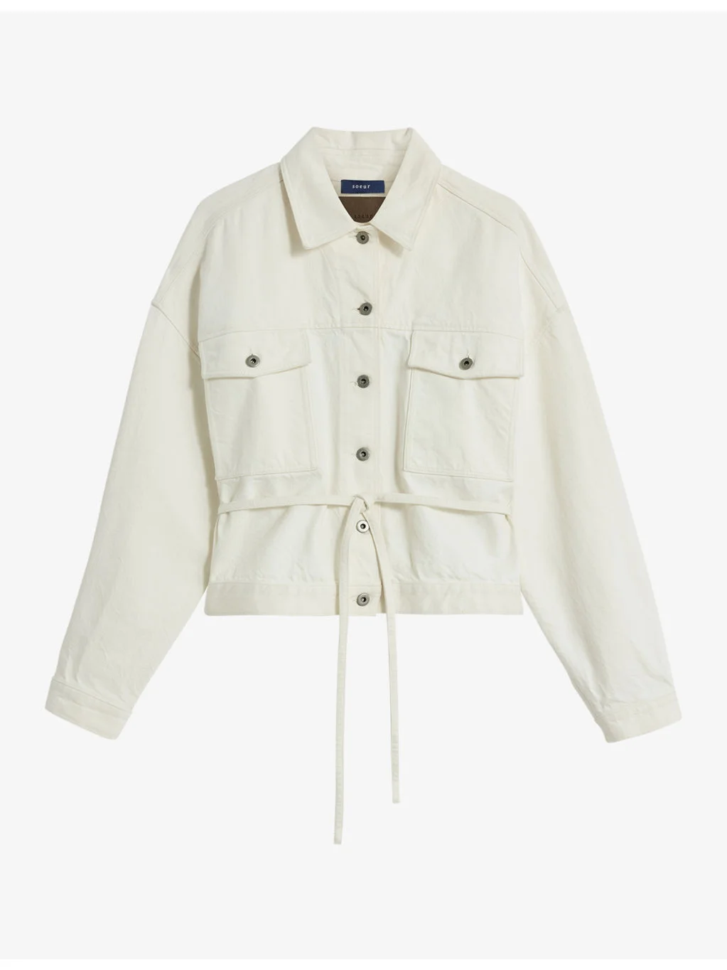 Belted Denim Jacket - 1