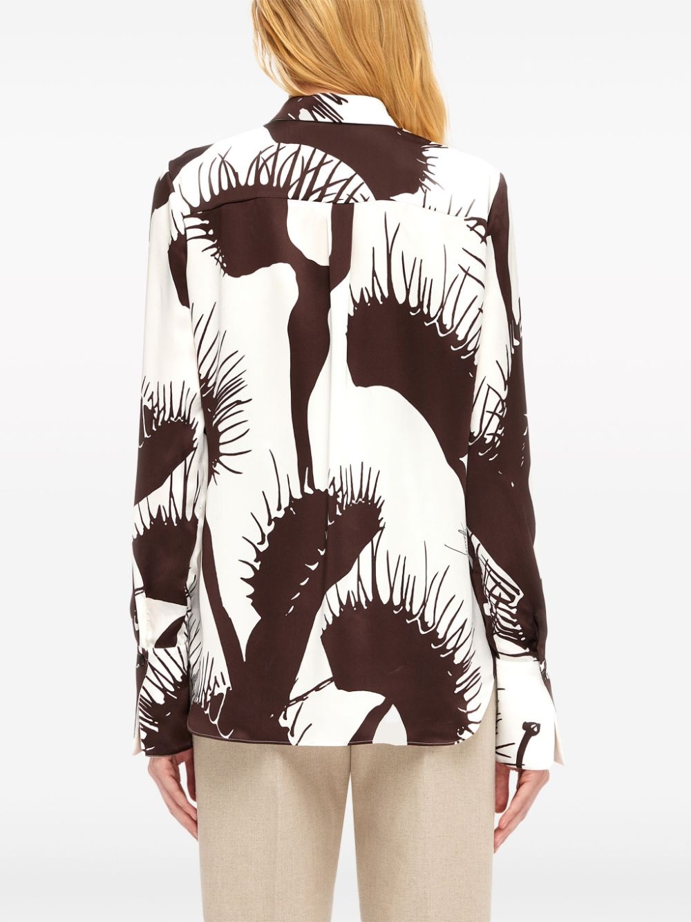 Venus-print silk shirt - 4
