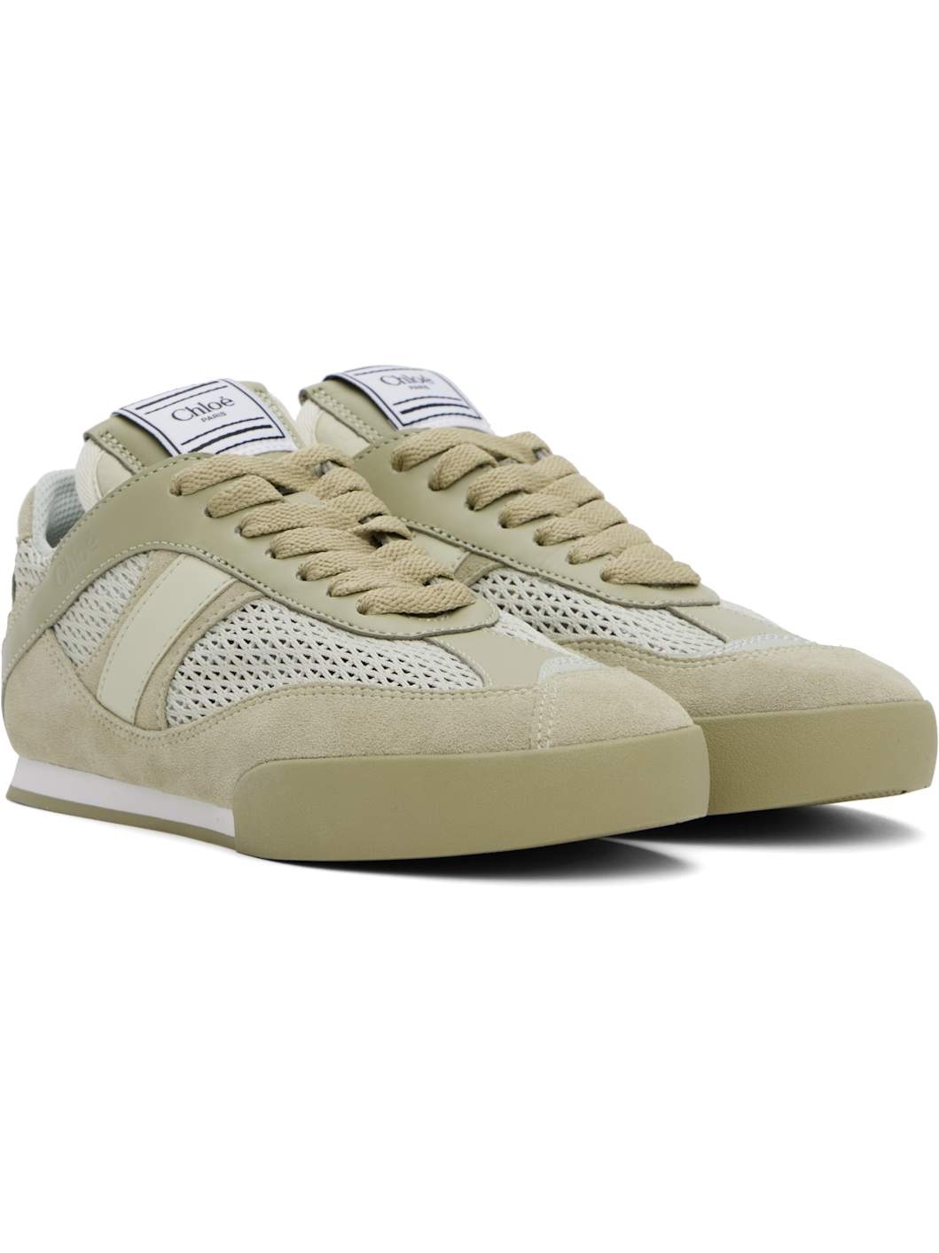 Green 'Chloé' Kick Sneakers - 4