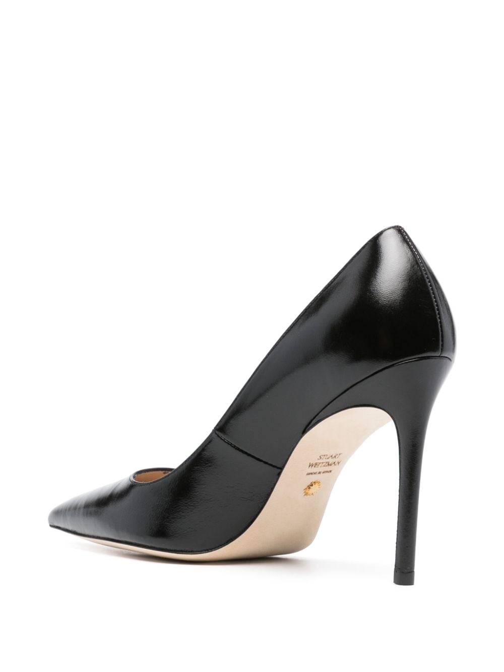 100mm pointed-toe leather pumps - 3