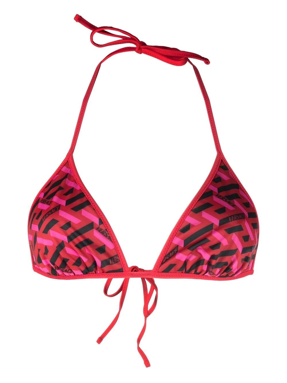 【送料&関税込】Versace All-over Logo Bikini Top Versace Allover Bikini Top Print | VERSACE US