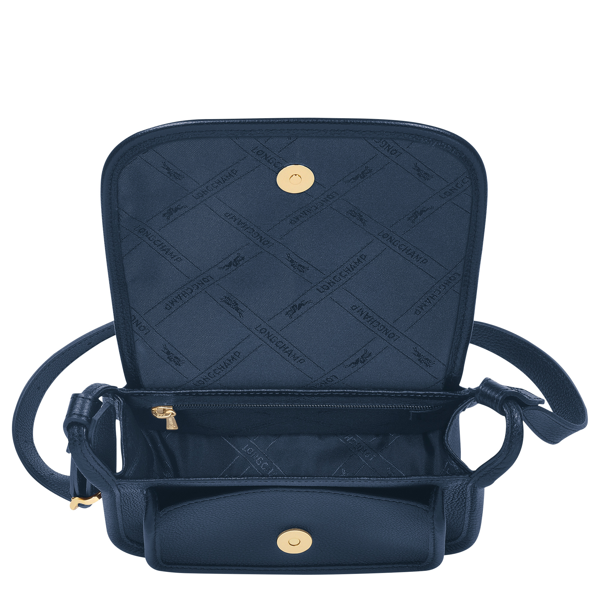 Le Foulonné XS Crossbody bag Navy - Leather - 5