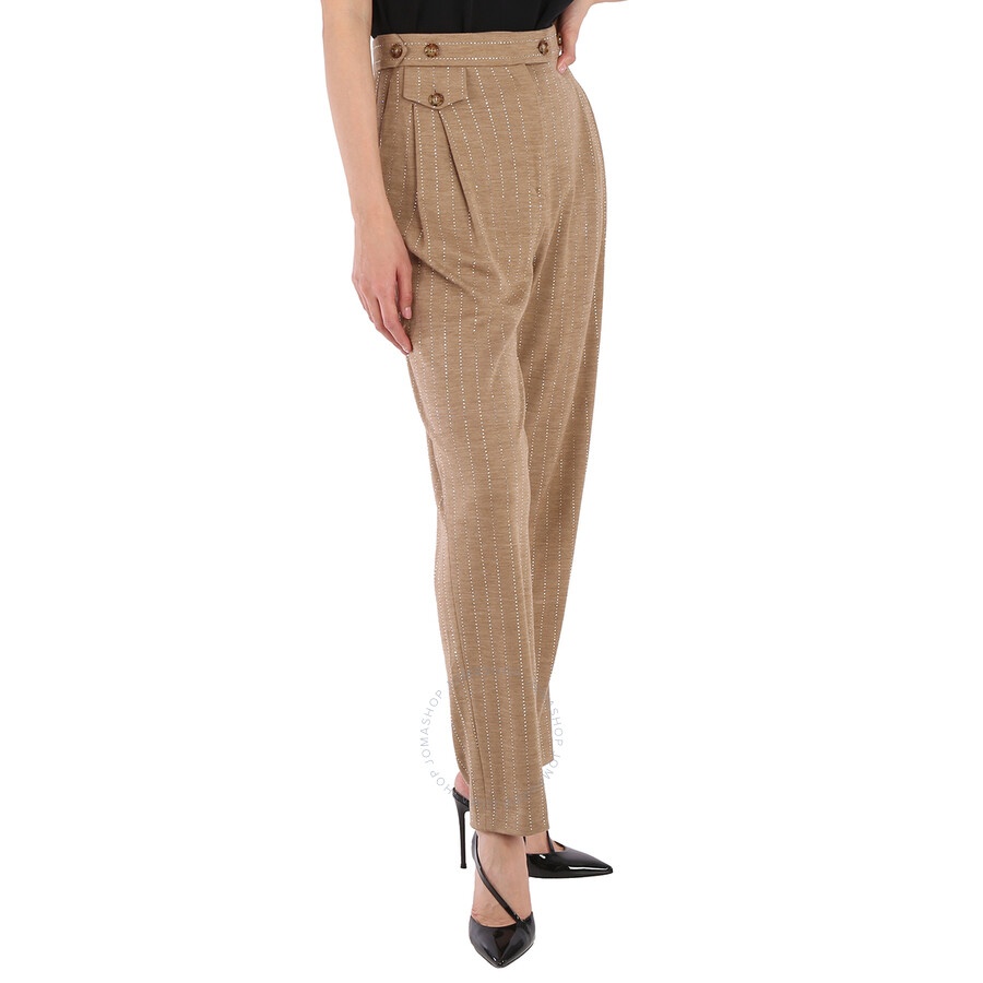 Burberry Ladies Pecan Melange Tailored Trousers - 4