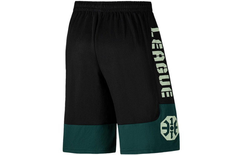 Li-Ning Li-Ning BadFive Logo Basketball Shorts 'Black Teal' AAPS031-12 outlook