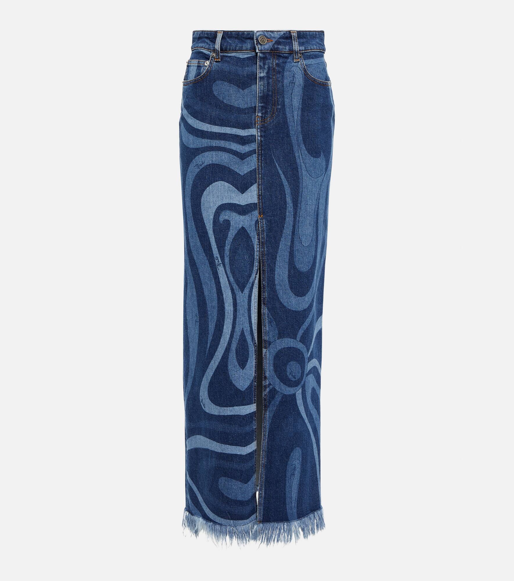 Marmo denim maxi skirt - 1