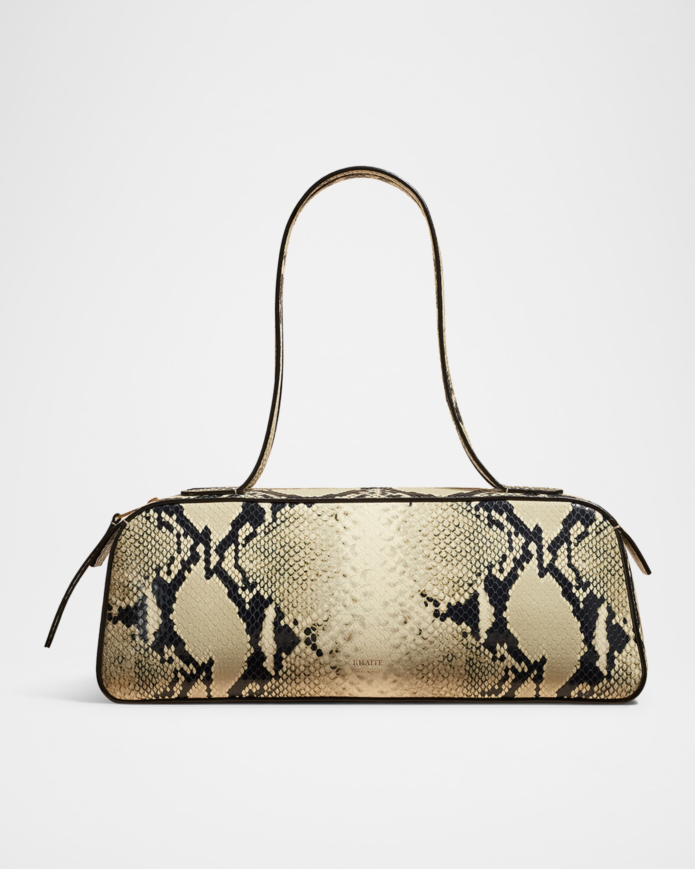 Simona Python-Embossed Leather Shoulder Bag - 1