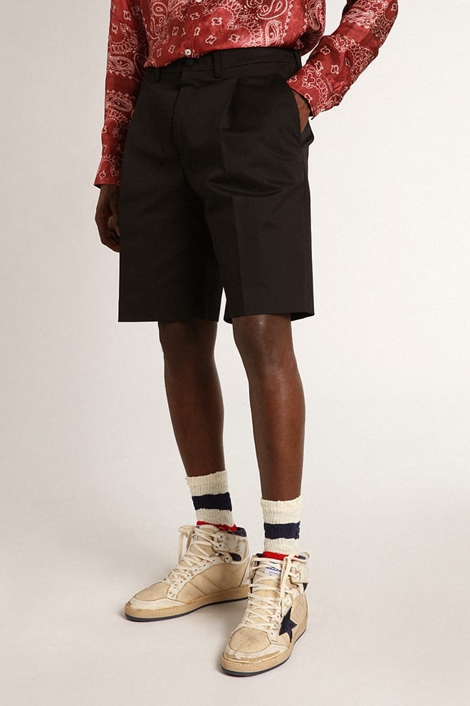 Bermuda shorts in black cotton - 3