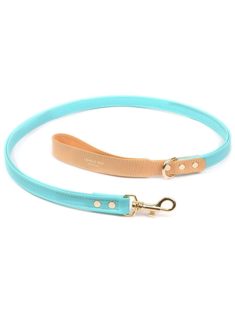 logo-stamp leather dog leash 1