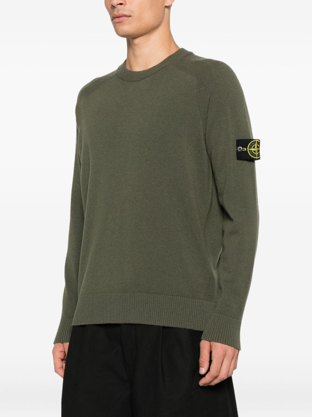 raglan-sleeves wool sweater - 3