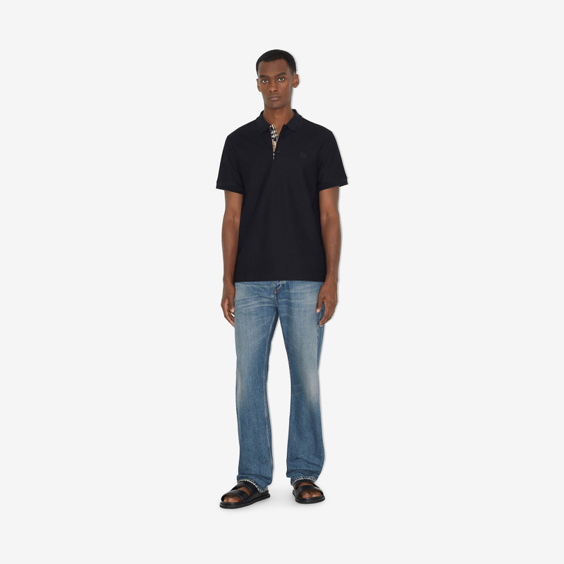 Burberry Monogram Motif Cotton Piqué Polo Shirt outlook