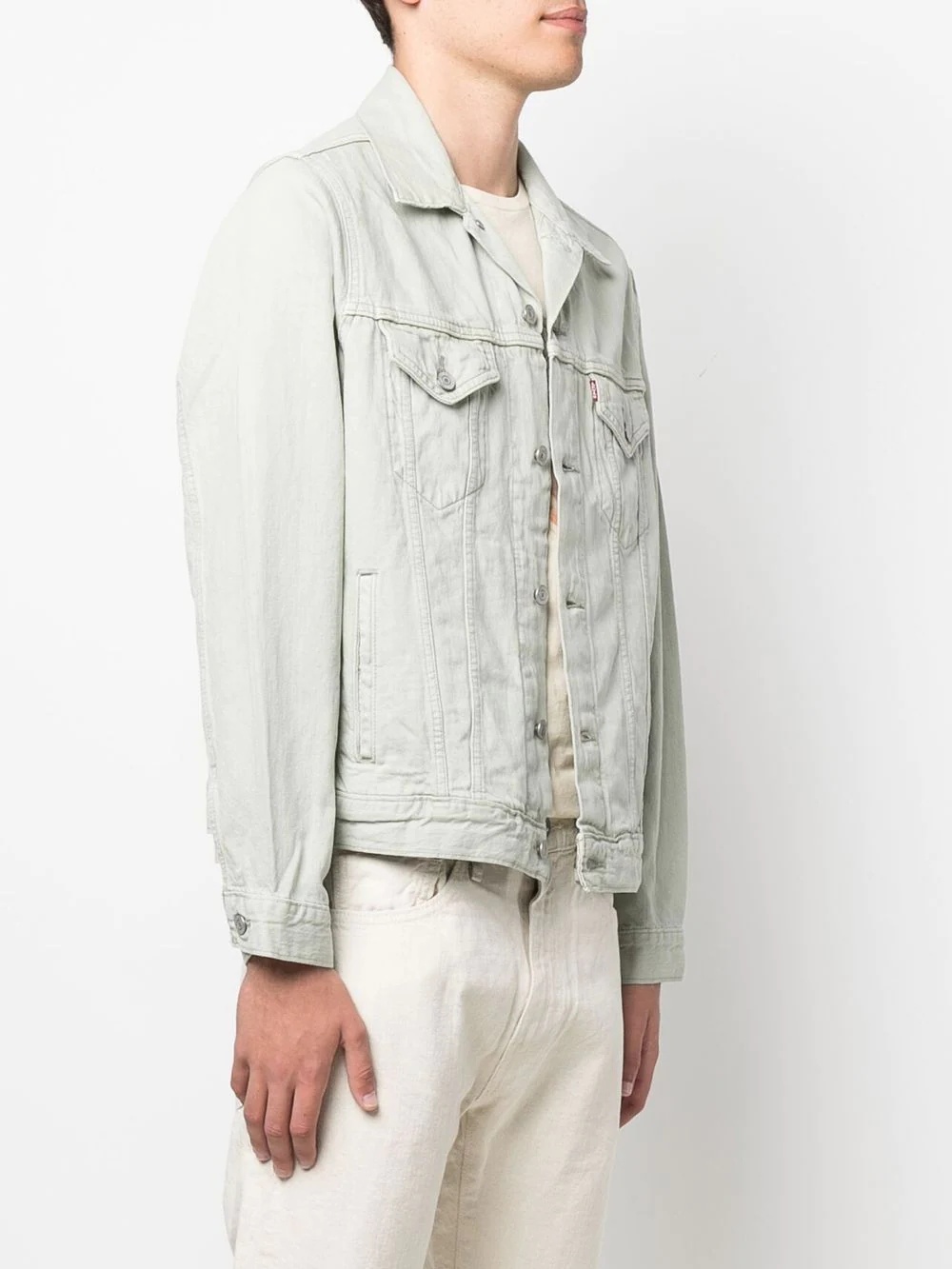 cotton-hemp denim jacket - 3