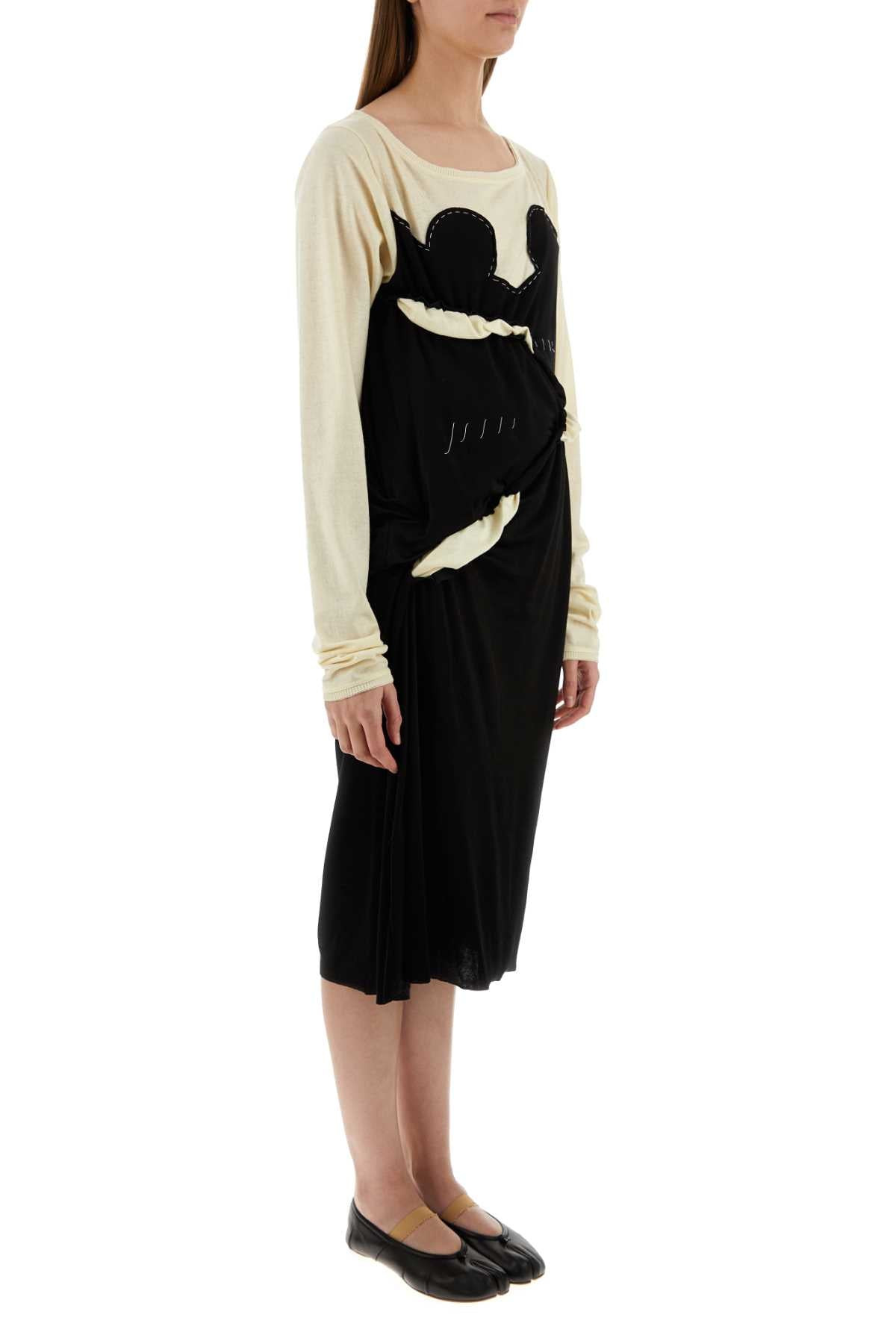 Maison Margiela Women Two-Tone Jersey Dress - 3