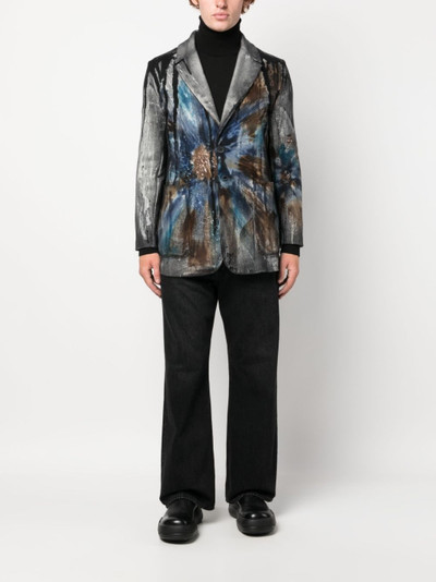 Avant Toi abstract-print single-breasted blazer outlook
