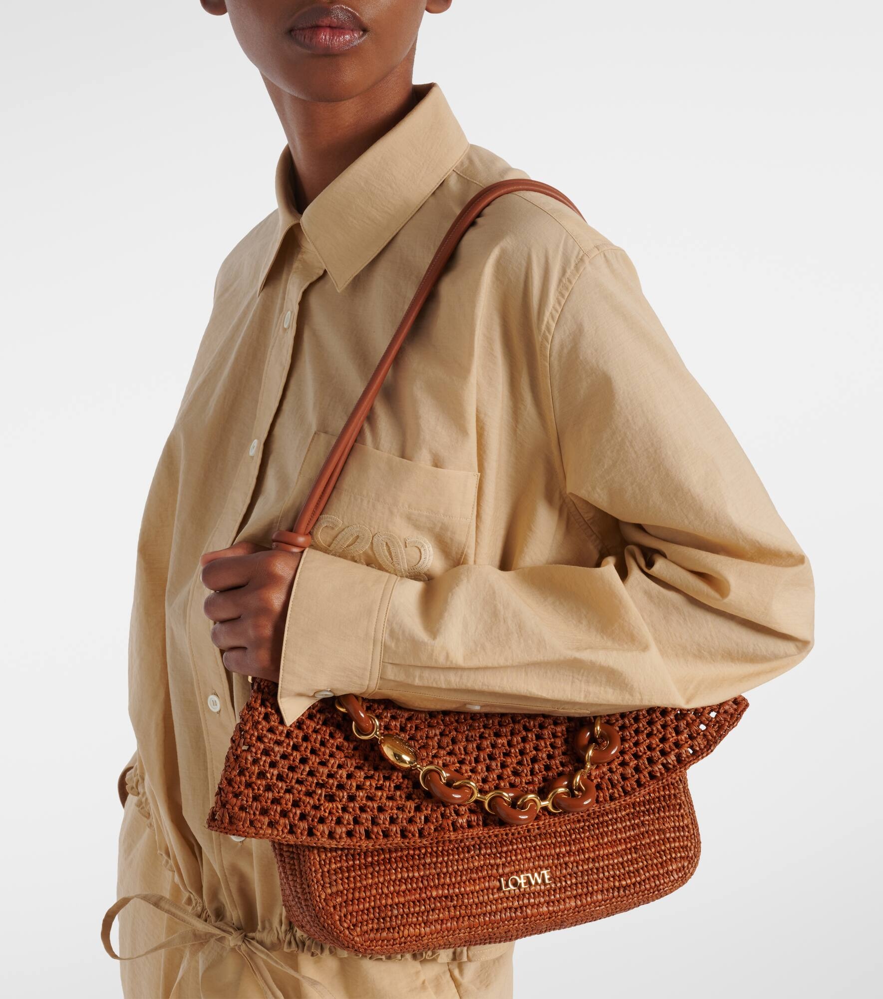 Paula's Ibiza Ola Small raffia shoulder bag - 2