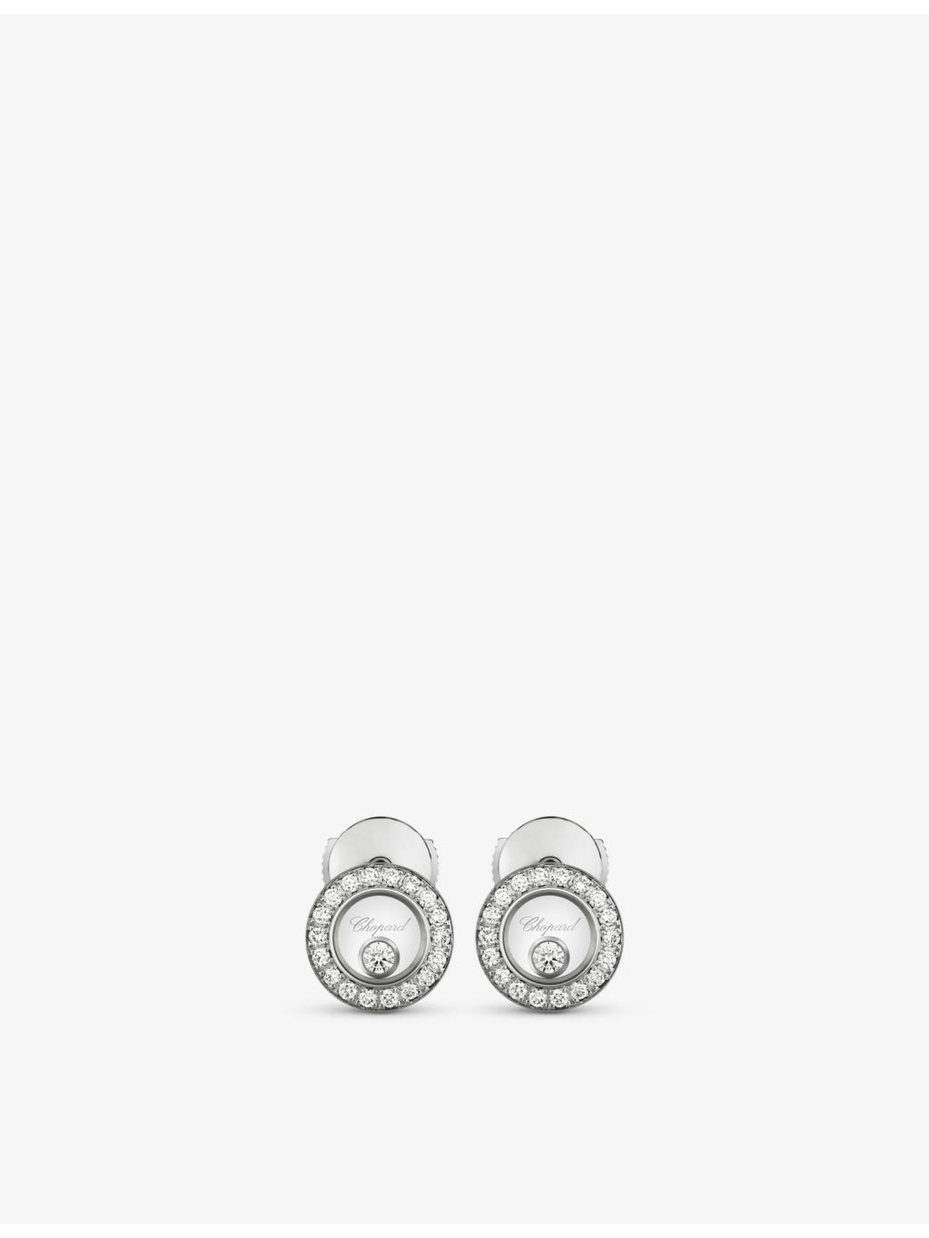 Happy Diamonds Icons 18ct white-gold and 0.38ct diamond earrings - 1