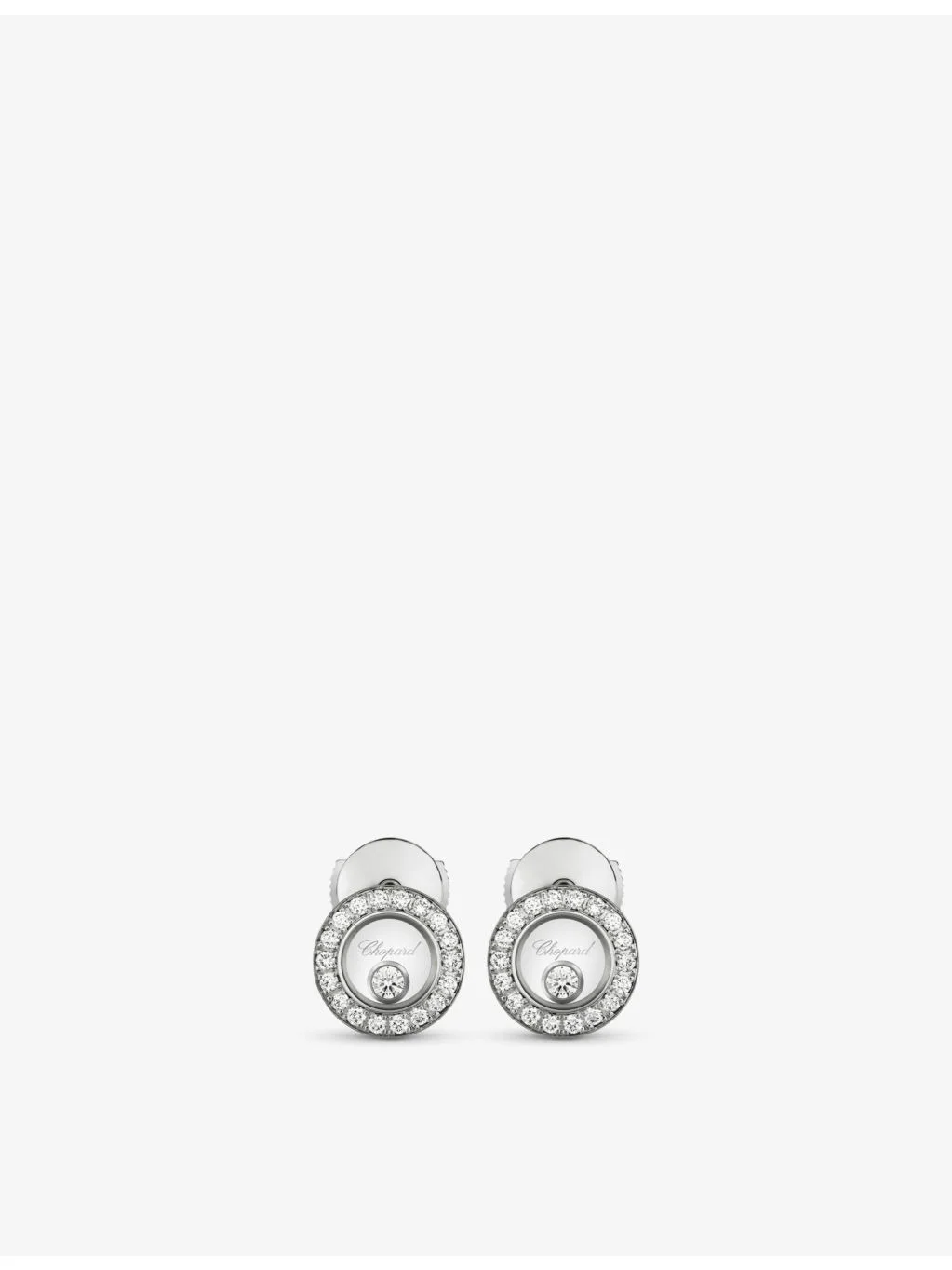 Happy Diamonds Icons 18ct white-gold and 0.38ct diamond earrings - 1