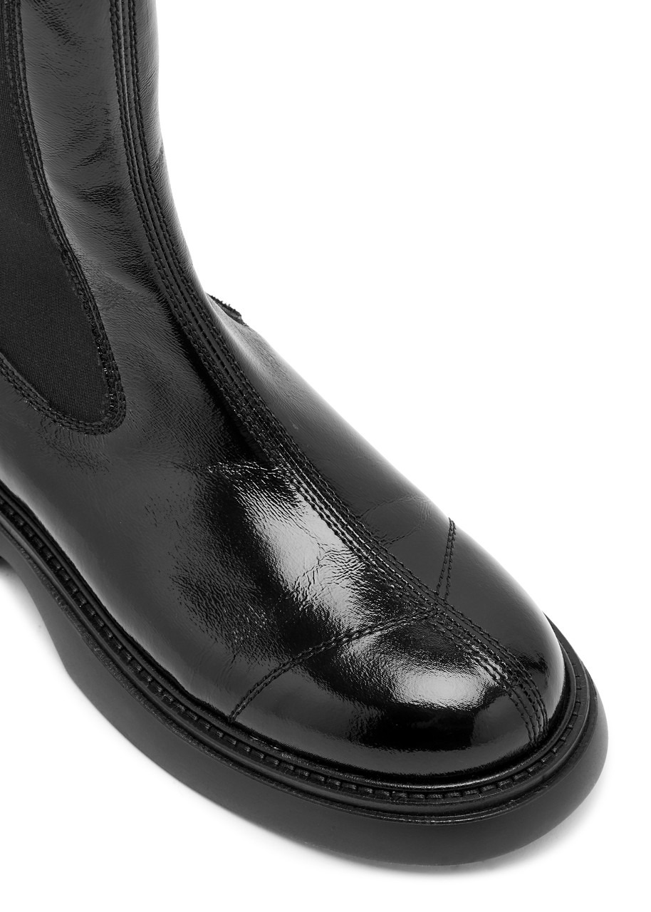 Patent leather Chelsea boots - 4