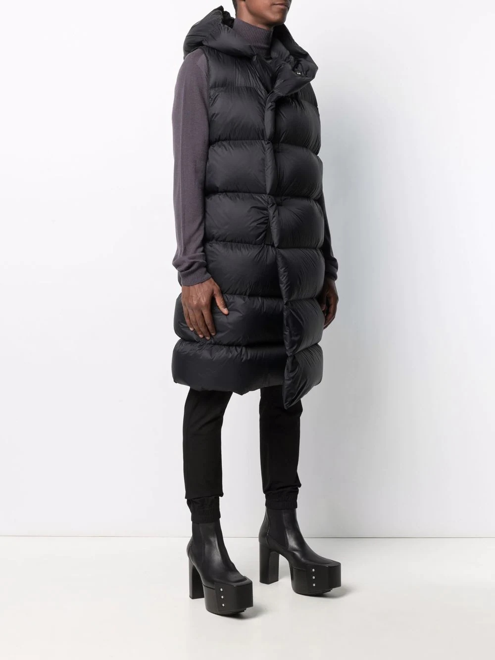 liner sleeveless puffer jacket - 3