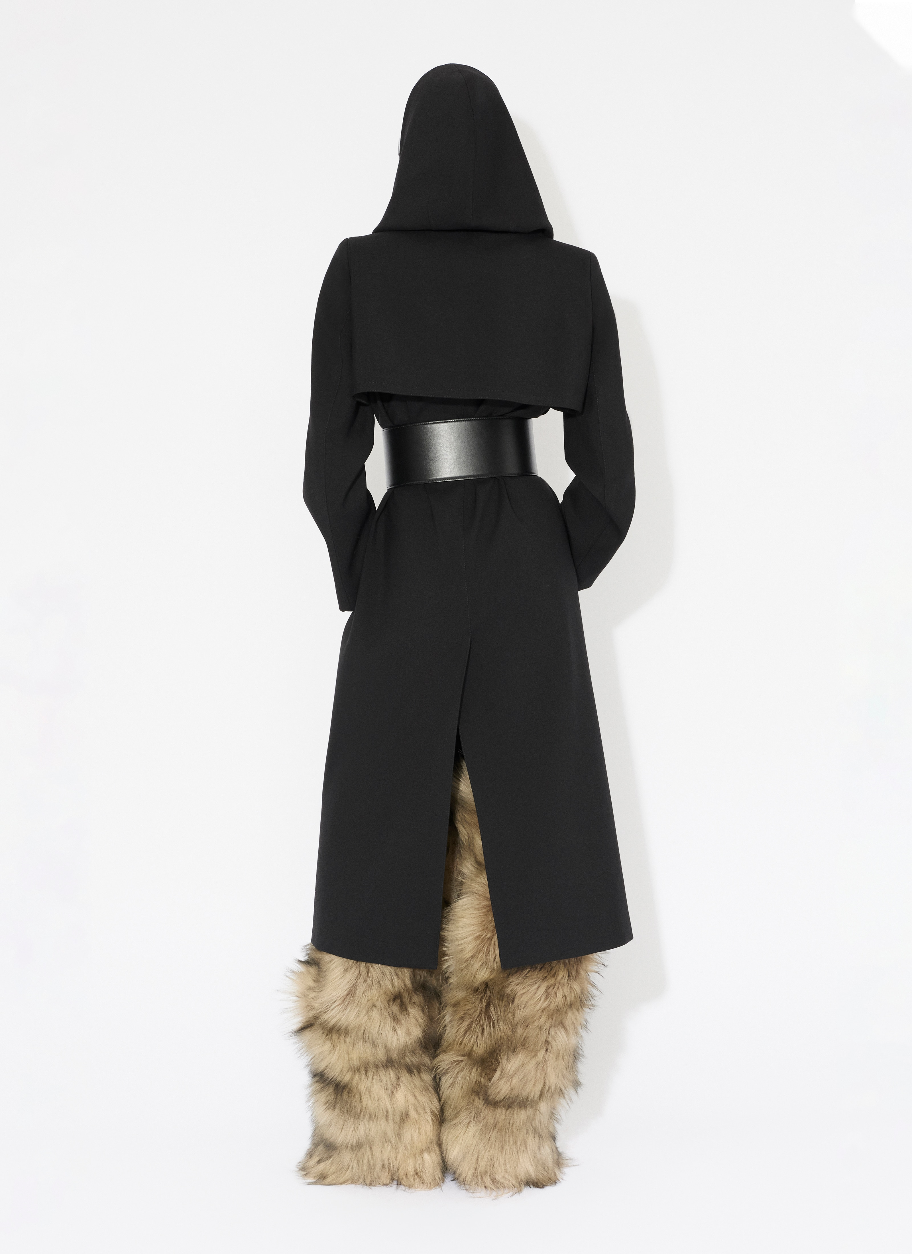TAILORED WOOL COAT WITH HOOD - 3
