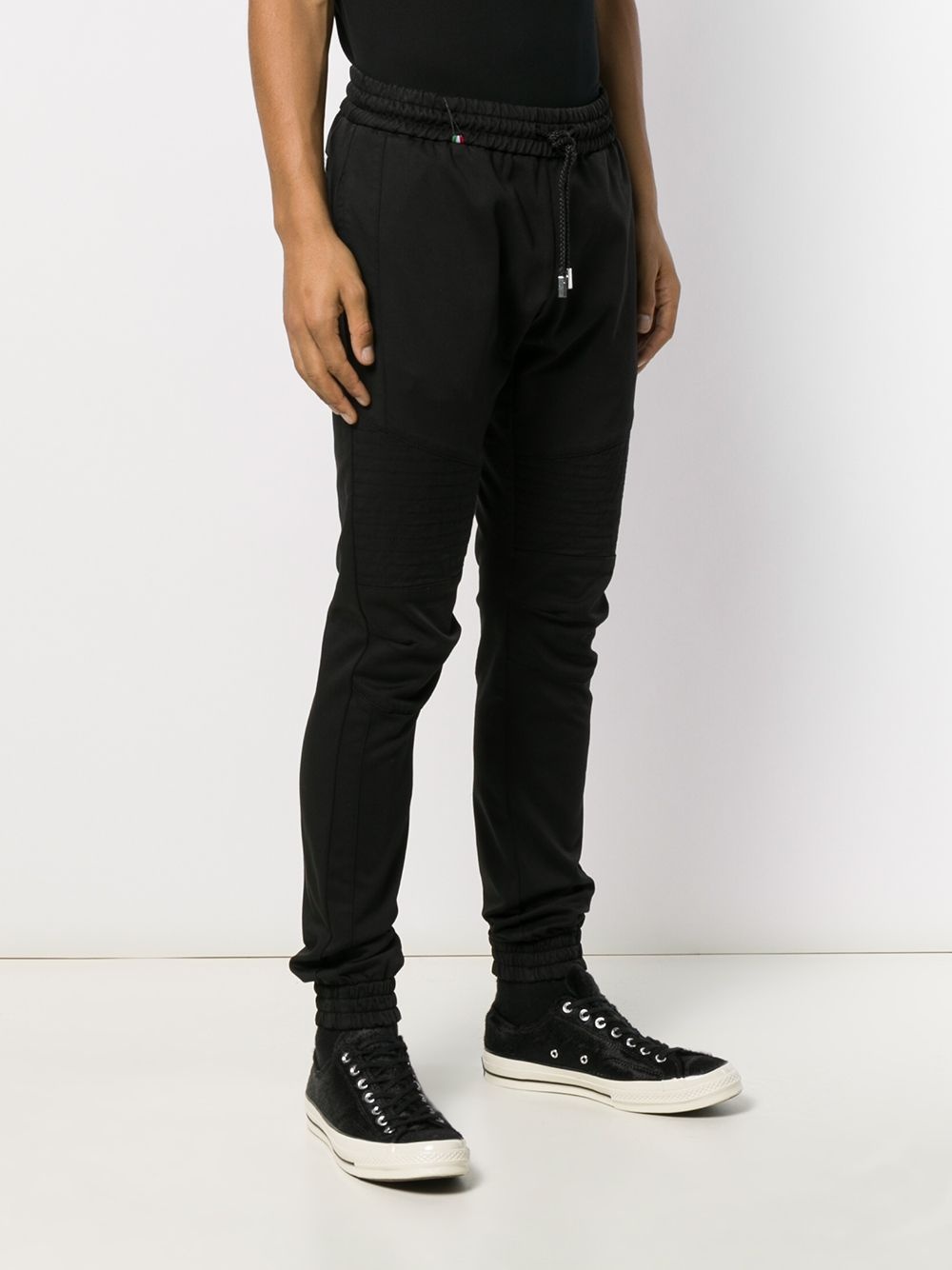 ribbed-detail velour track pants - 3