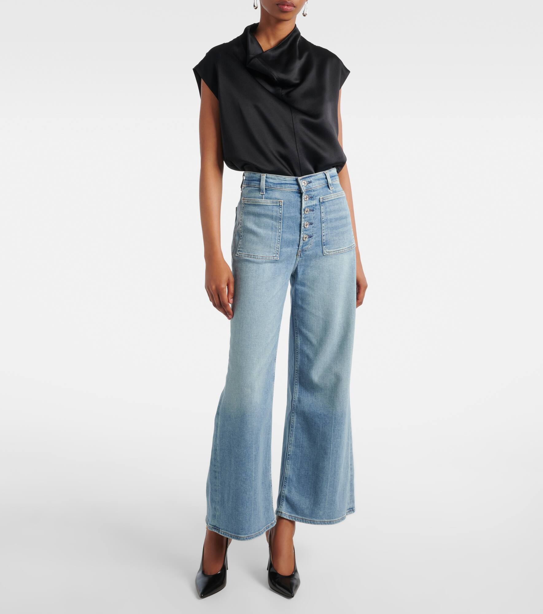 Lyra Patch Pocket flared jeans - 7