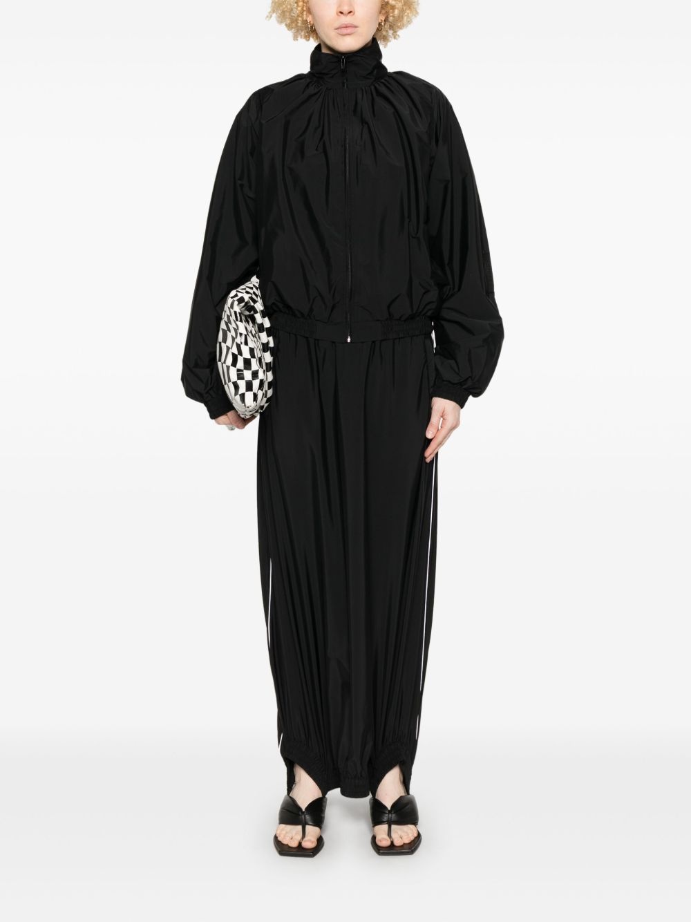 gathered-neck jacket - 2