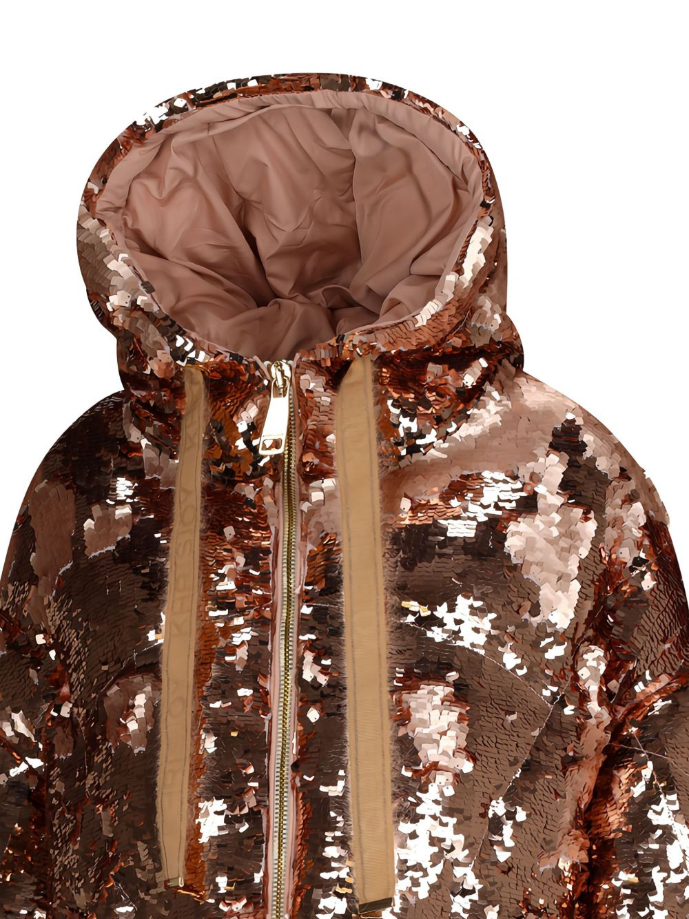 sequin-embellished hooded jacket - 3