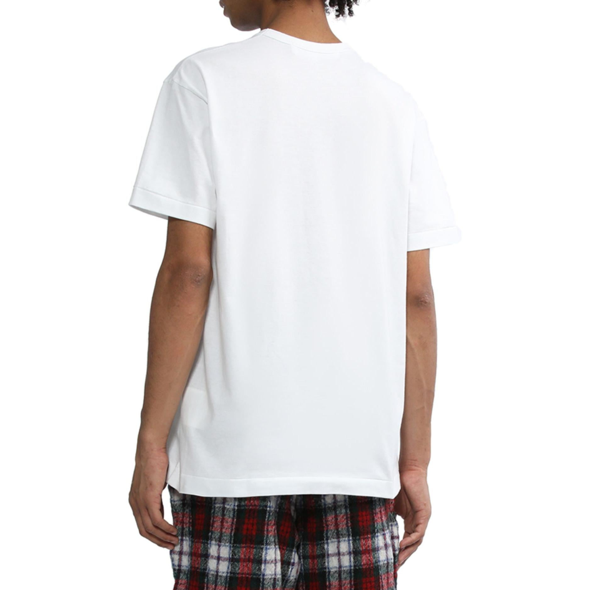 (WMNS) COMME des GARCONS PLAY Basic Invaders T-Shirt Red Emblem 'White' AZ-T321-051 - 3
